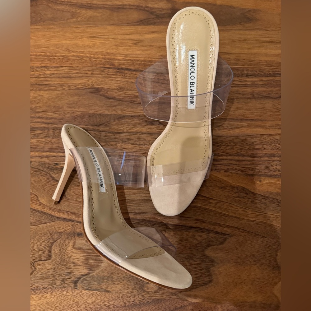 MANOLO BLAHNIK Scolto 90 PVC mules
